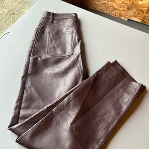 Wilfred Purple faux Leather Pants
